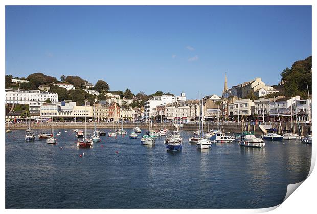Tranquiliy, Torquay Harbour Print by Philip Berry