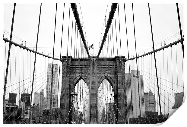Brooklyn Bridge Print by Megan Winder