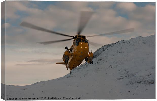 Seaking Rescue Helicopter Canvas Print by P H