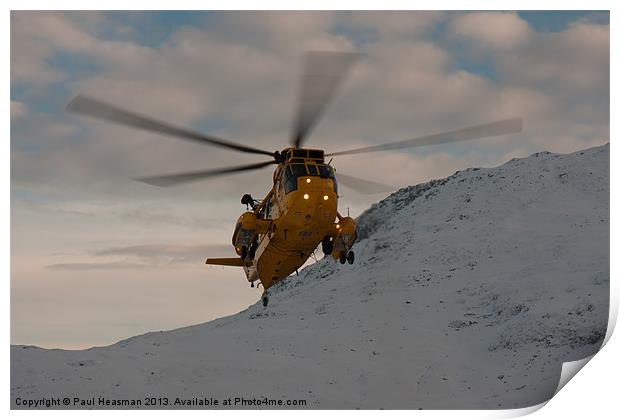 Seaking Rescue Helicopter Print by P H