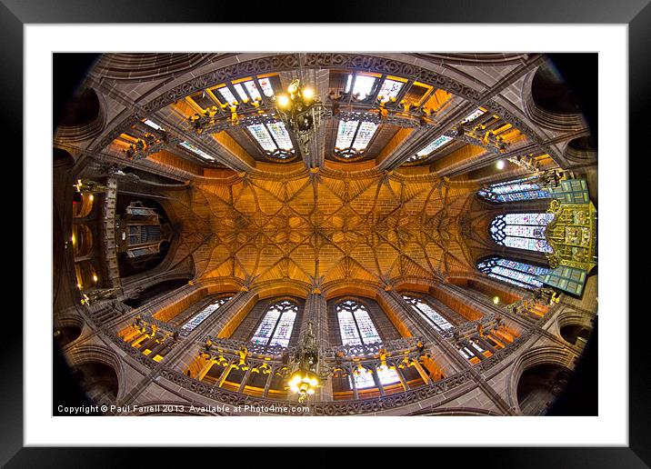Lady Chapel ceiling Framed Mounted Print by Paul Farrell Photography
