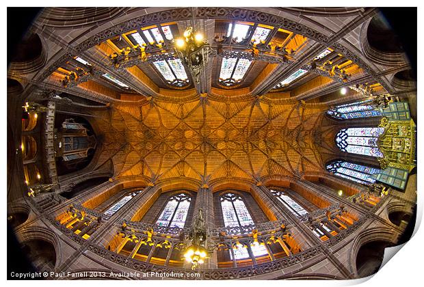 Lady Chapel ceiling Print by Paul Farrell Photography