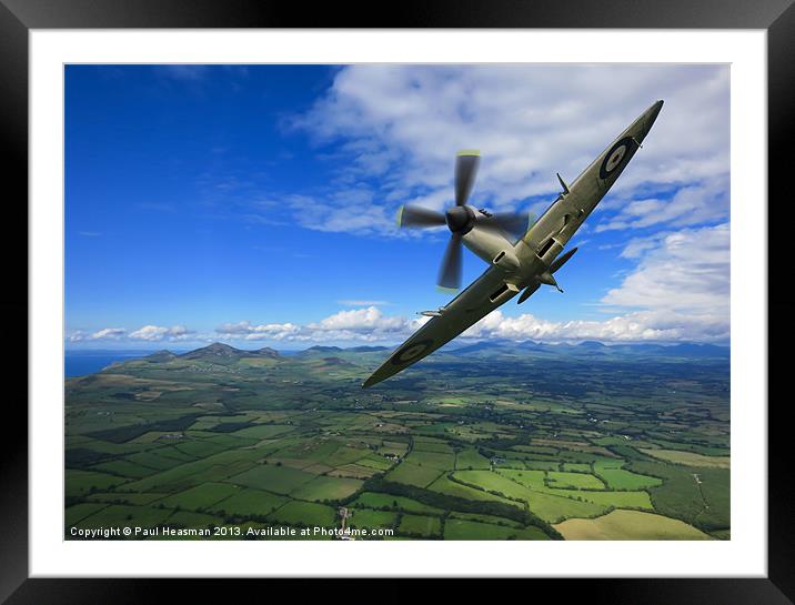Spitfire tipping in Framed Mounted Print by P H