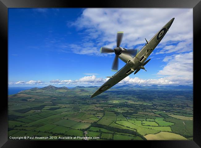 Spitfire tipping in Framed Print by P H
