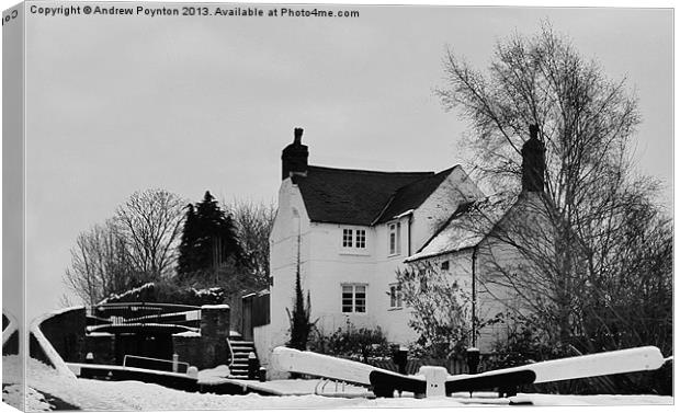 Double lock cottage Wordsley Canvas Print by Andrew Poynton