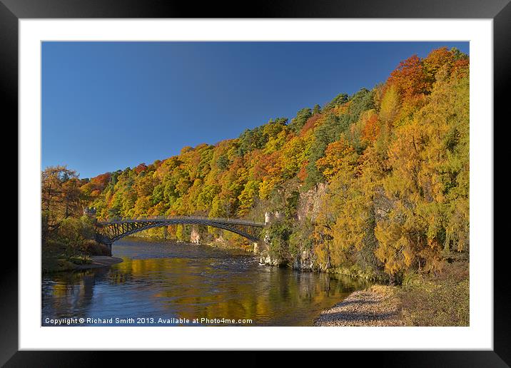 The disused Craigellachie Bridge Framed Mounted Print by Richard Smith