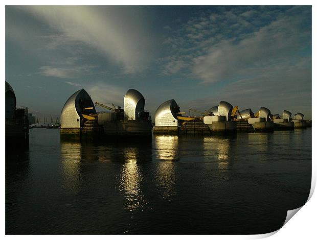 Thames Flood Barrier Print by David French