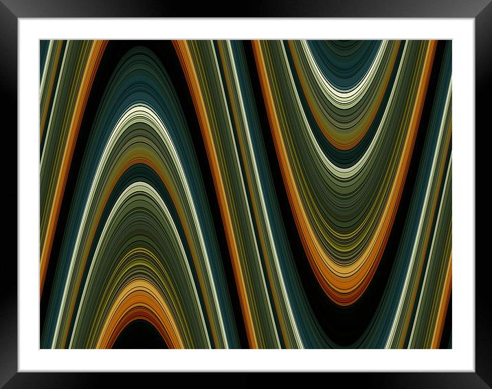 coloured waves Framed Mounted Print by Heather Newton