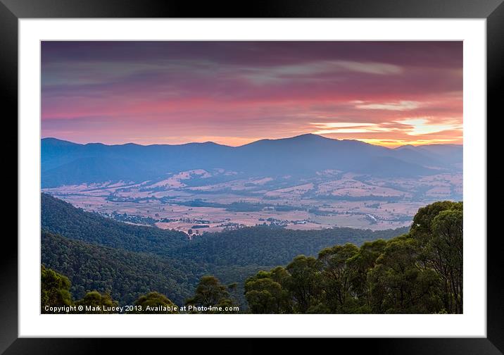 Valley of Smoke Framed Mounted Print by Mark Lucey