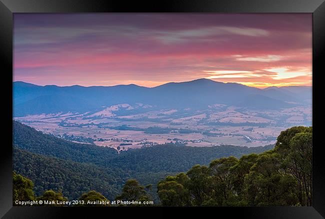 Valley of Smoke Framed Print by Mark Lucey