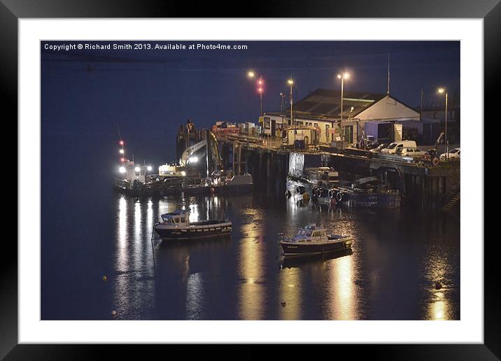 Renovating Portree pier Framed Mounted Print by Richard Smith