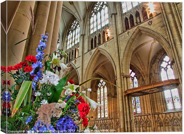 Flowers York Minster Canvas Print by Colin Williams Photography