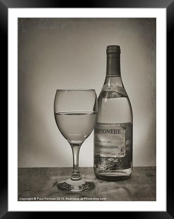 Glass of White 2 Framed Mounted Print by Paul Holman Photography