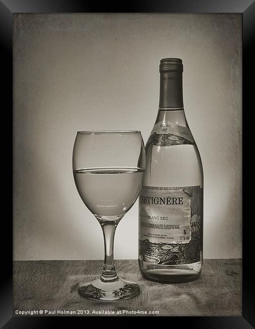 Glass of White 2 Framed Print by Paul Holman Photography