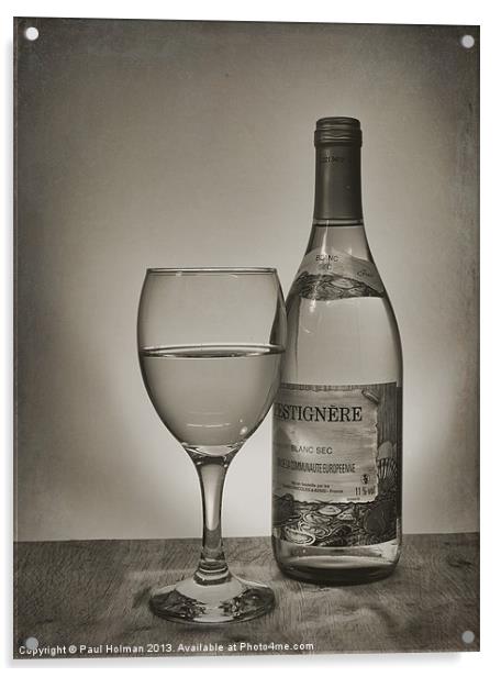 Glass of White 2 Acrylic by Paul Holman Photography