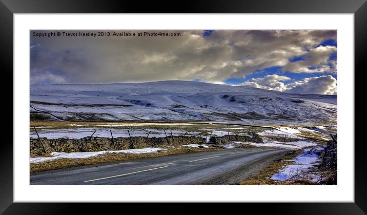 Snow in the Dales Framed Mounted Print by Trevor Kersley RIP
