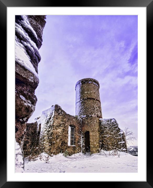 Snowblasted Tower Framed Mounted Print by Fraser Hetherington