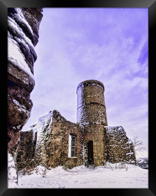 Snowblasted Tower Framed Print by Fraser Hetherington