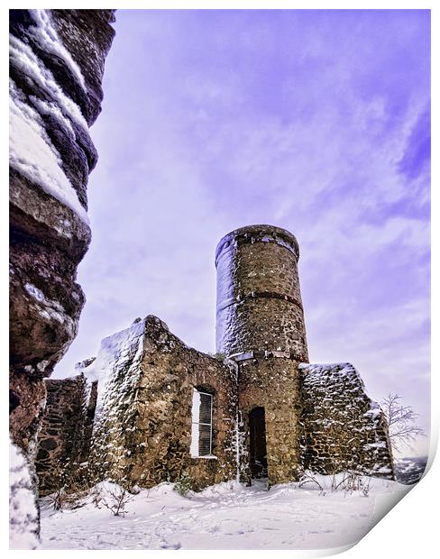 Snowblasted Tower Print by Fraser Hetherington