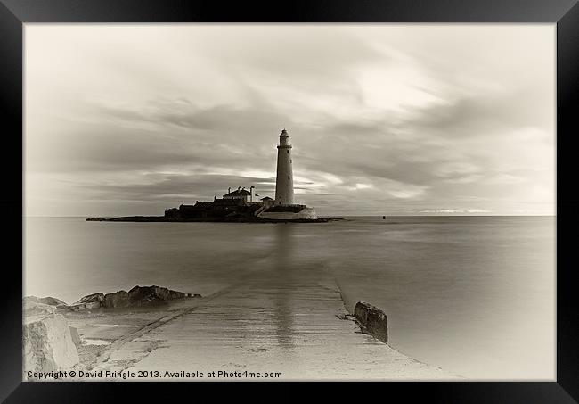 St. Marys Lighthouse Framed Print by David Pringle