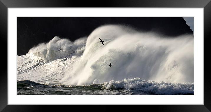 Wave Power Framed Mounted Print by barbara walsh