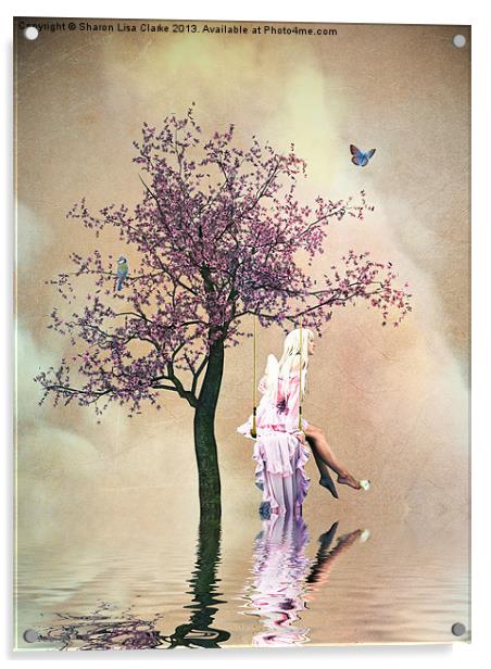 Blossom Angel Acrylic by Sharon Lisa Clarke