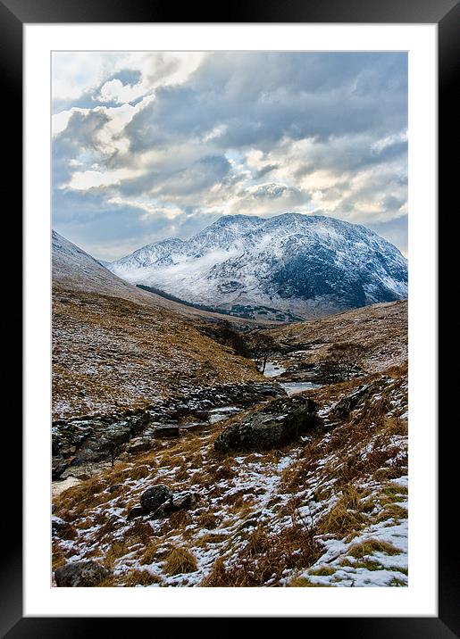 A Winter Day in Glen Etive Framed Mounted Print by Jacqi Elmslie