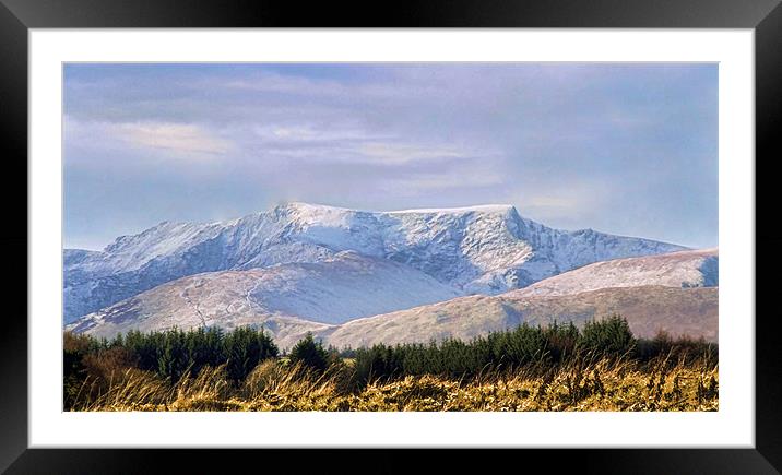 Snow Topped Mountains Framed Mounted Print by Sandi-Cockayne ADPS