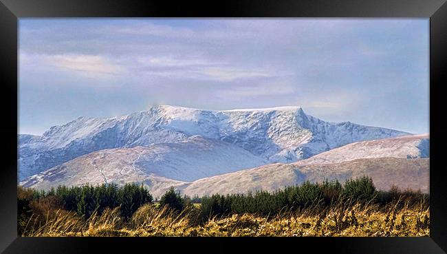 Snow Topped Mountains Framed Print by Sandi-Cockayne ADPS