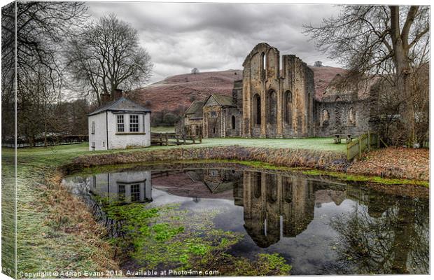 Valle Crucis Abbey Canvas Print by Adrian Evans