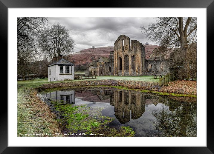 Valle Crucis Abbey Framed Mounted Print by Adrian Evans