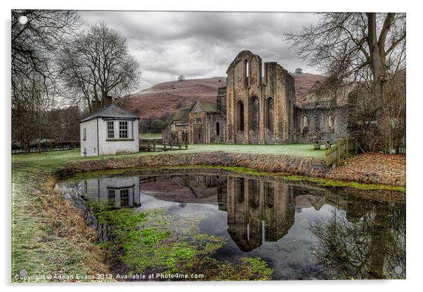Valle Crucis Abbey Acrylic by Adrian Evans