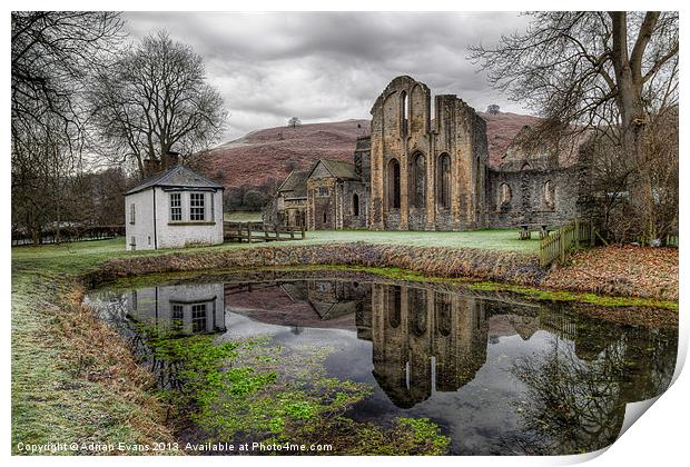 Valle Crucis Abbey Print by Adrian Evans