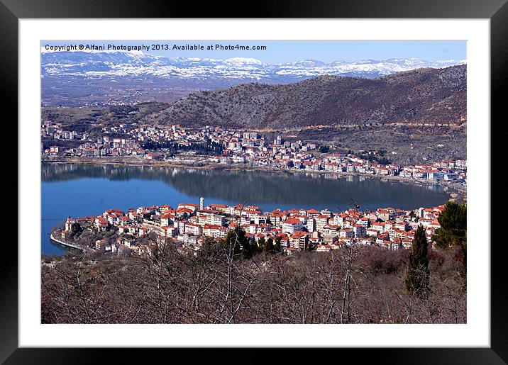Panoramic Kastoria 1 Framed Mounted Print by Alfani Photography