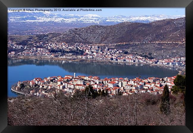 Panoramic Kastoria 1 Framed Print by Alfani Photography