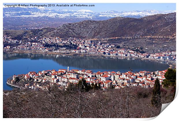 Panoramic Kastoria 1 Print by Alfani Photography