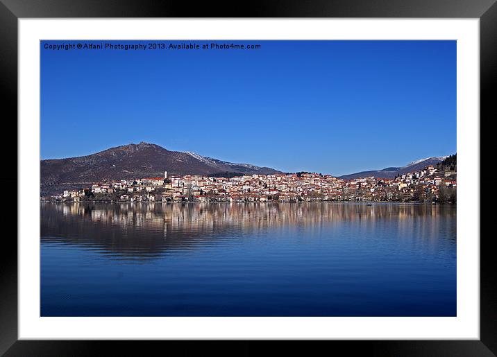 Panoramic Kastoria 2 Framed Mounted Print by Alfani Photography