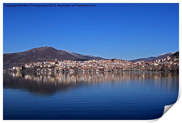 Panoramic Kastoria 2 Print by Alfani Photography