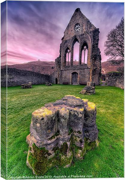 Old Abbey Canvas Print by Adrian Evans
