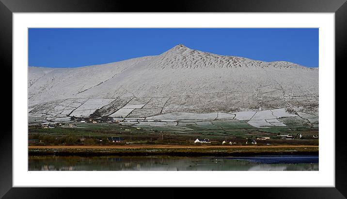 Snowy Mountains Framed Mounted Print by barbara walsh