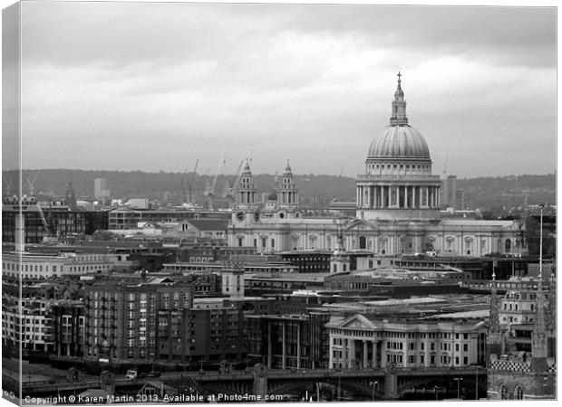 St Pauls Cathedral Canvas Print by Karen Martin