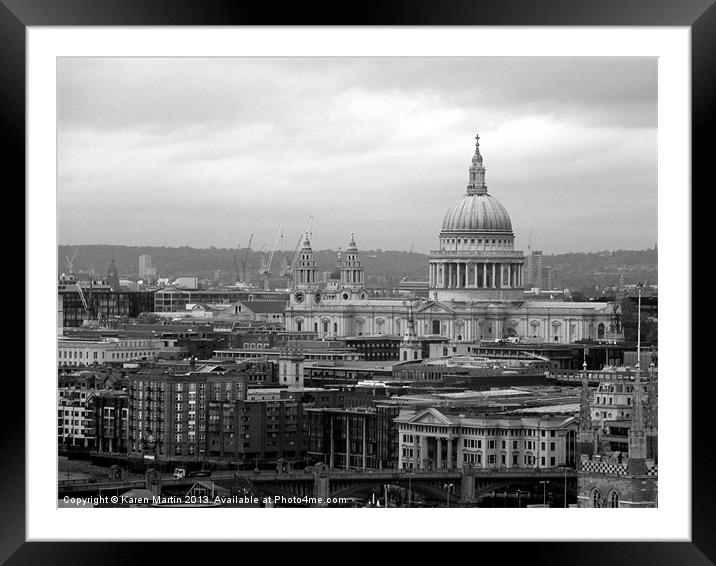St Pauls Cathedral Framed Mounted Print by Karen Martin