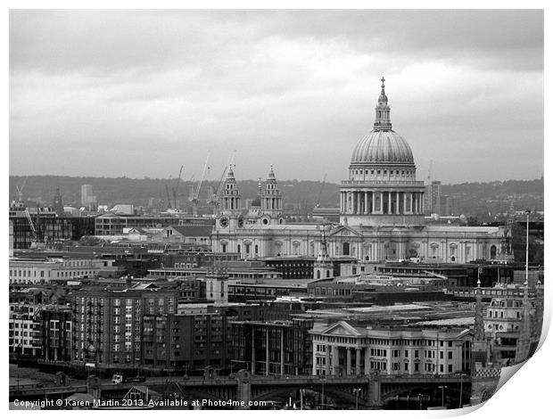 St Pauls Cathedral Print by Karen Martin
