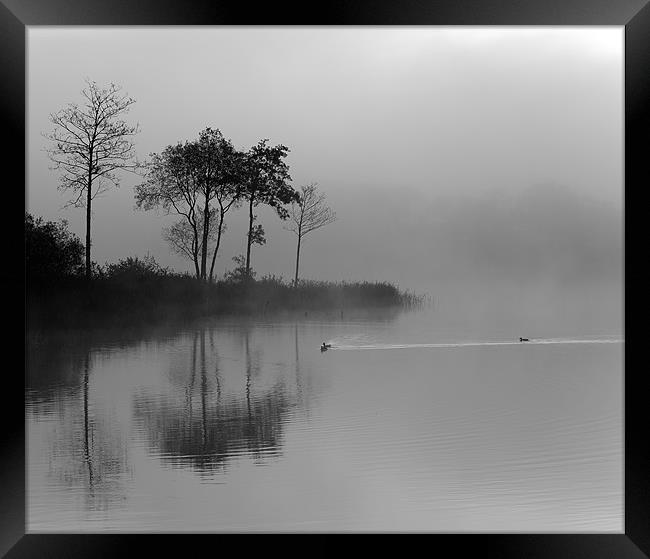 Loch Ard in Mist Framed Print by Maria Gaellman
