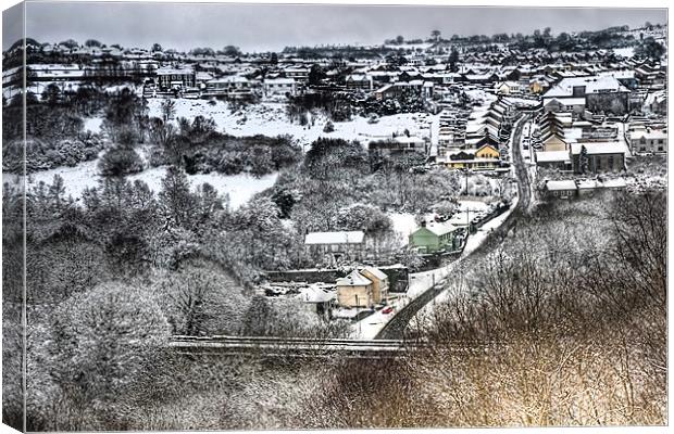 Welsh Winter Scene 2 Canvas Print by Steve Purnell