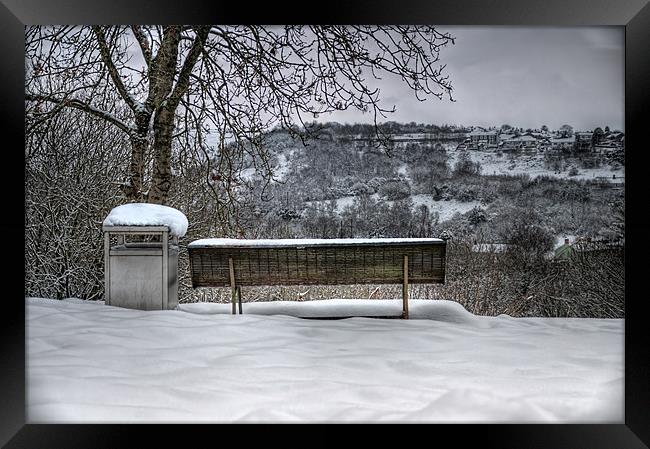 Cold Seat with a View Framed Print by Steve Purnell