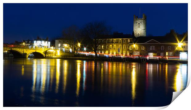 Henley Night scene 16:9 Print by Oxon Images