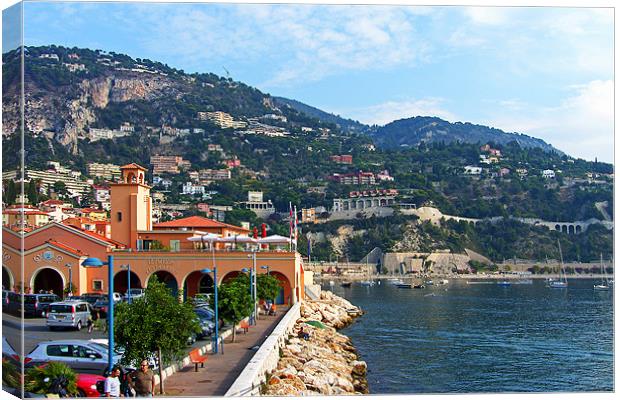 Villefranche Waterfront Canvas Print by Tom Gomez
