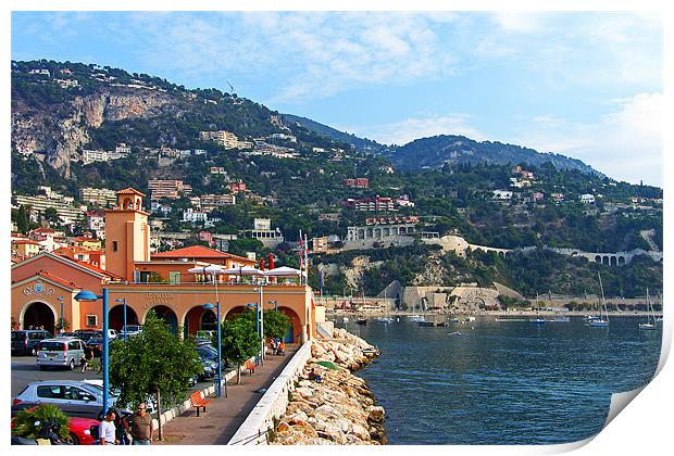 Villefranche Waterfront Print by Tom Gomez
