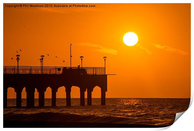 End of the Pier Print by Phil Wareham